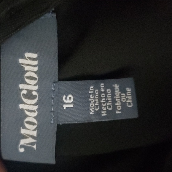 Plus size 16 Modcloth Black Party Dress polka dot women's - Picture 7 of 7